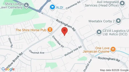 Apartments for rent i Corby - Northamptonshire - kort over placeringen