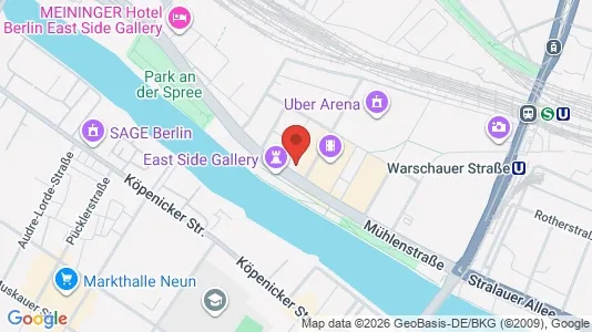Apartments for rent i Berlin Friedrichshain-Kreuzberg - kort over placeringen