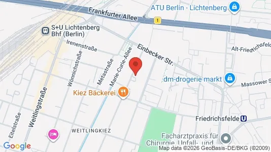 Apartments for rent i Berlin Lichtenberg - kort over placeringen