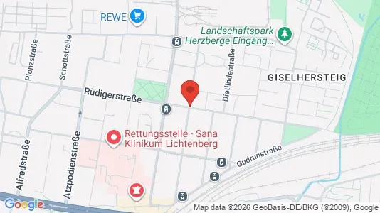 Apartments for rent i Berlin Lichtenberg - kort over placeringen