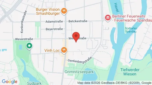 Rooms for rent i Berlin Spandau - kort over placeringen