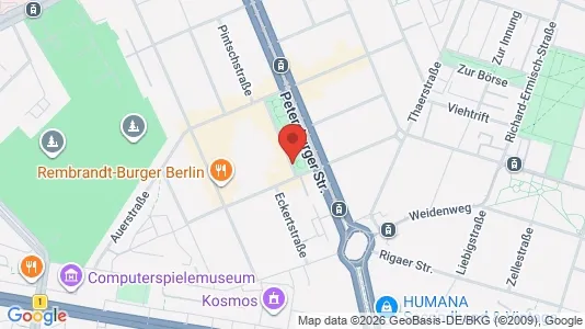 Apartments for rent i Berlin Friedrichshain-Kreuzberg - kort over placeringen