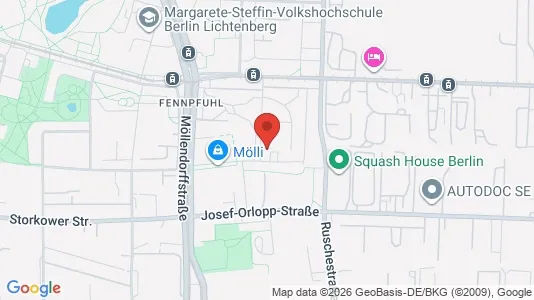 Apartments for rent i Berlin Lichtenberg - kort over placeringen