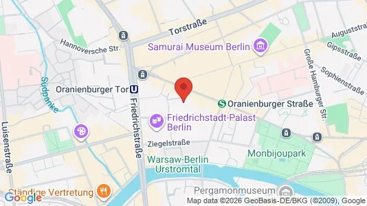 Apartments for rent i Berlin Mitte - kort over placeringen
