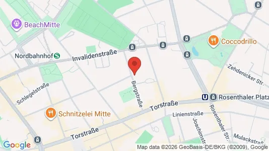 Apartments for rent i Berlin Mitte - kort over placeringen