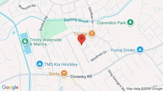 Apartments for rent i Hinckley - Leicestershire - kort over placeringen