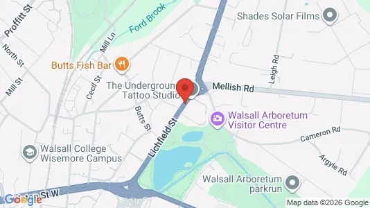 Apartments for rent i Walsall - West Midlands - kort over placeringen