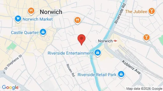 Apartments for rent i Norwich - Norfolk - kort over placeringen