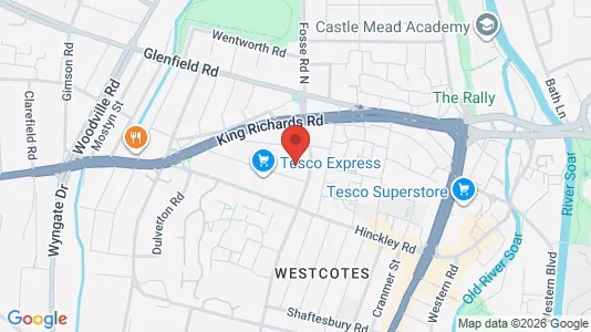 Rooms for rent i Leicester - Leicestershire - kort over placeringen