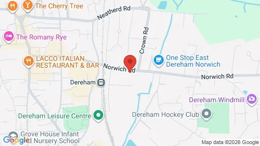 Apartments for rent i Dereham - Norfolk - kort over placeringen
