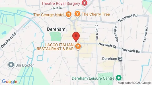 Apartments for rent i Dereham - Norfolk - kort over placeringen