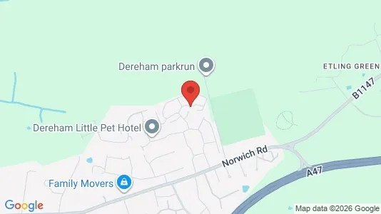 Apartments for rent i Dereham - Norfolk - kort over placeringen