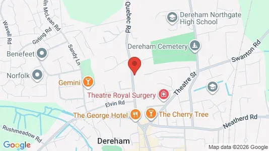 Apartments for rent i Dereham - Norfolk - kort over placeringen