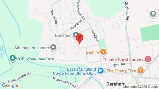 Apartments for rent i Dereham - Norfolk - kort over placeringen