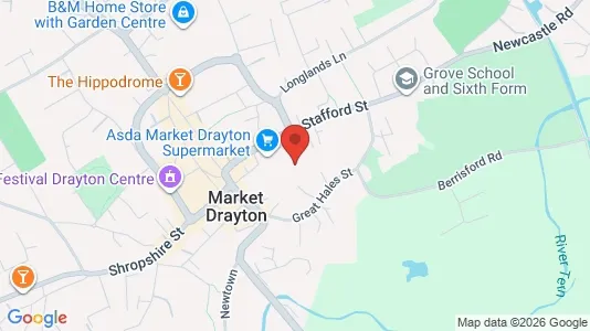 Apartments for rent i Market Drayton - Shropshire - kort over placeringen