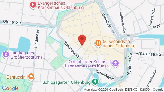Apartments for rent i Oldenburg - kort over placeringen