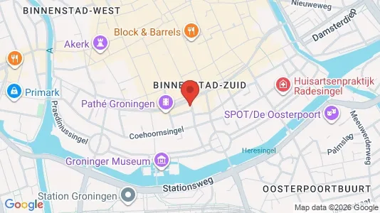 Apartments for rent i Groningen - kort over placeringen