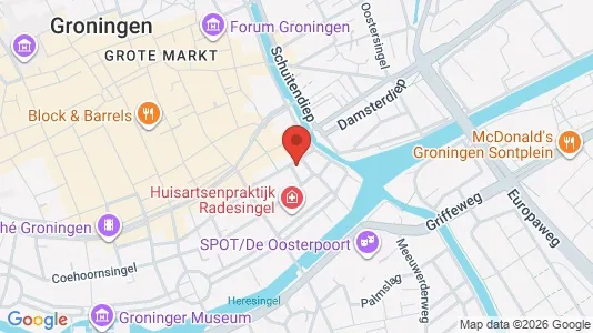 Apartments for rent i Groningen - kort over placeringen