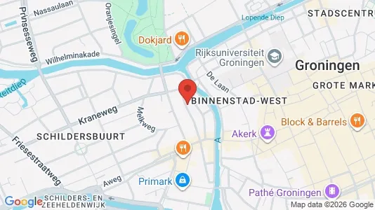 Apartments for rent i Groningen - kort over placeringen