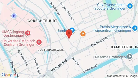 Apartments for rent i Groningen - kort over placeringen