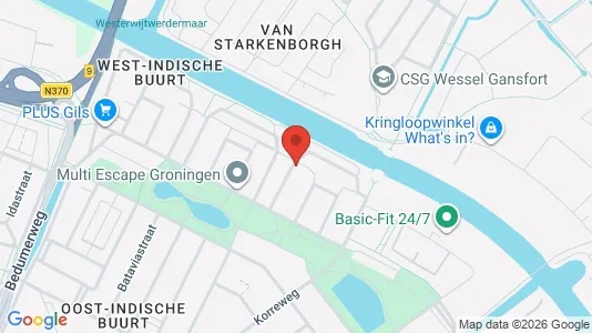 Apartments for rent i Groningen - kort over placeringen