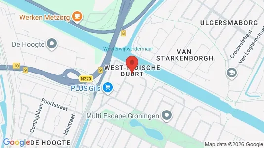 Apartments for rent i Groningen - kort over placeringen