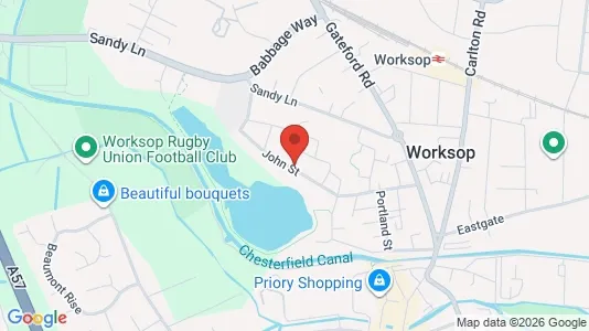 Apartments for rent i Worksop - Nottinghamshire - kort over placeringen