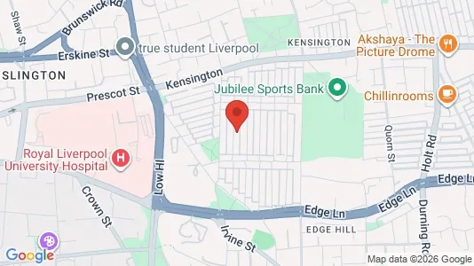 Rooms for rent i Liverpool - Merseyside - kort over placeringen