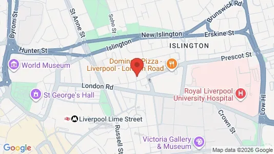 Apartments for rent i Liverpool - Merseyside - kort over placeringen