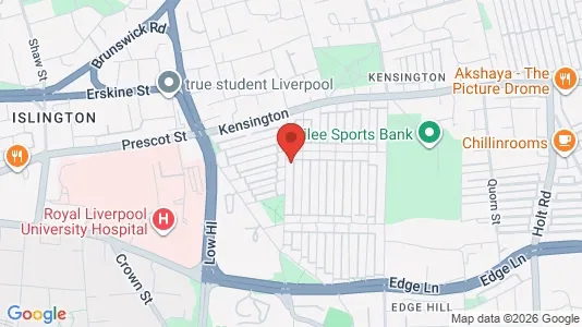 Rooms for rent i Liverpool - Merseyside - kort over placeringen