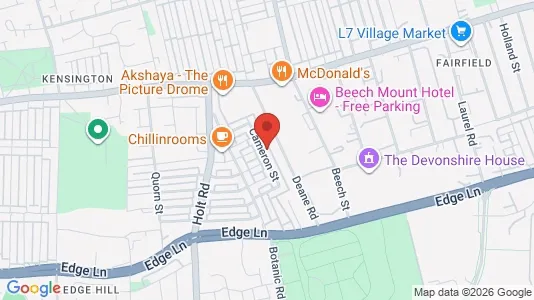 Apartments for rent i Liverpool - Merseyside - kort over placeringen