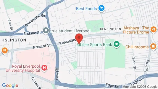 Rooms for rent i Liverpool - Merseyside - kort over placeringen