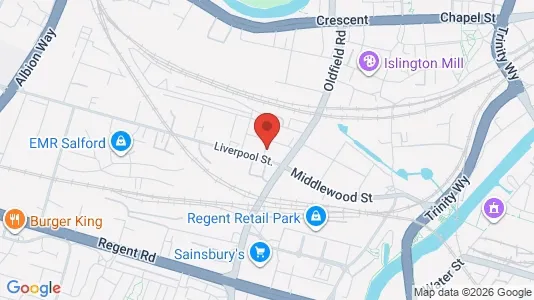 Apartments for rent i Salford - Lancashire - kort over placeringen