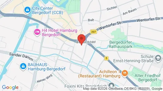 Apartments for rent i Hamburg Bergedorf - kort over placeringen
