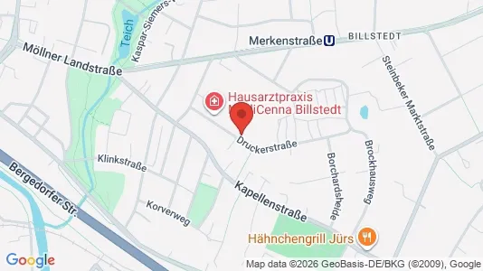 Rooms for rent i Hamburg Mitte - kort over placeringen