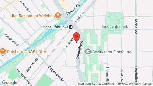 Apartments for rent i Hamburg Eimsbuttel - kort over placeringen