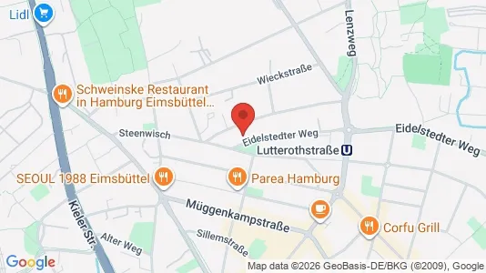 Apartments for rent i Hamburg Eimsbuttel - kort over placeringen