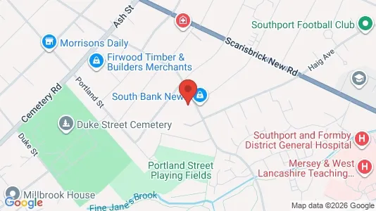 Apartments for rent i Southport - Merseyside - kort over placeringen