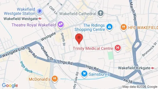 Apartments for rent i Wakefield - West Yorkshire - kort over placeringen