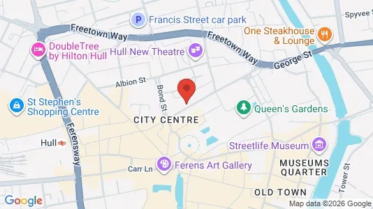 Apartments for rent i Hull - North Humberside - kort over placeringen