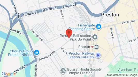 Apartments for rent i Preston - Lancashire - kort over placeringen