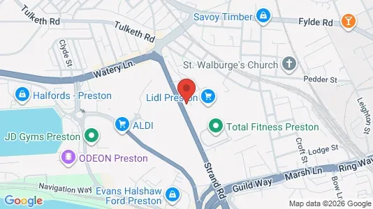 Apartments for rent i Preston - Lancashire - kort over placeringen