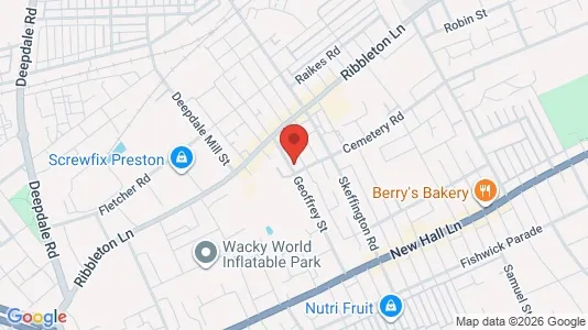 Apartments for rent i Preston - Lancashire - kort over placeringen