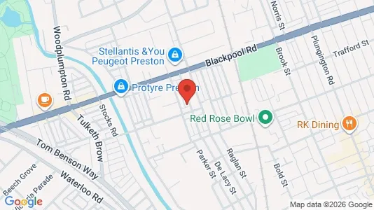 Apartments for rent i Preston - Lancashire - kort over placeringen