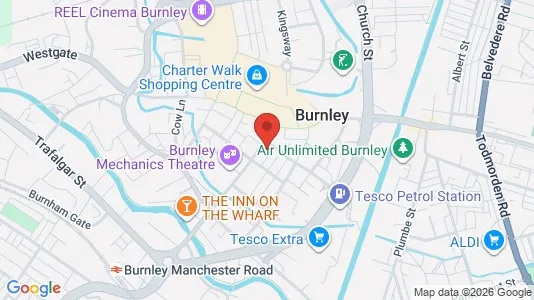 Apartments for rent i Burnley - Lancashire - kort over placeringen