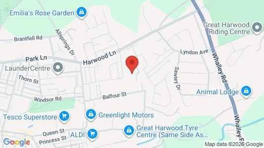 Rooms for rent i Blackburn - Lancashire - kort over placeringen