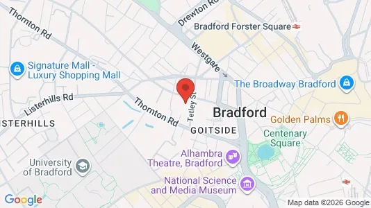 Apartments for rent i Bradford - West Yorkshire - kort over placeringen