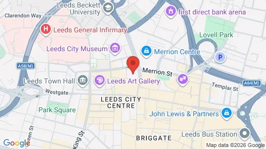 Apartments for rent i Leeds - West Yorkshire - kort over placeringen