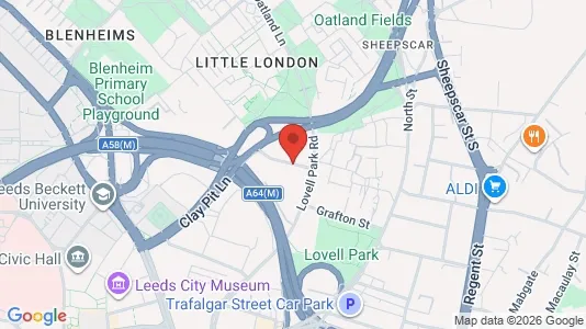 Apartments for rent i Leeds - West Yorkshire - kort over placeringen