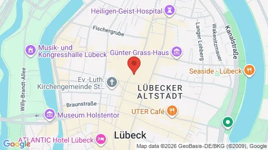 Apartments for rent i Lubeck - kort over placeringen